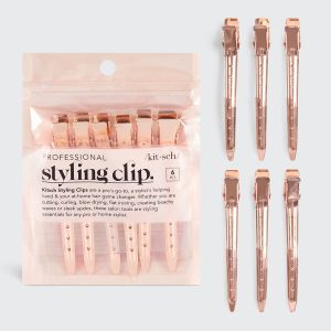 Rose Gold Styling Hair Clips 6pc Set