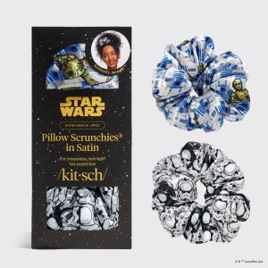 Star Wars™ & Kitsch Pillow Scrunchies® in Satin - R2-D2 & Stormtroopers